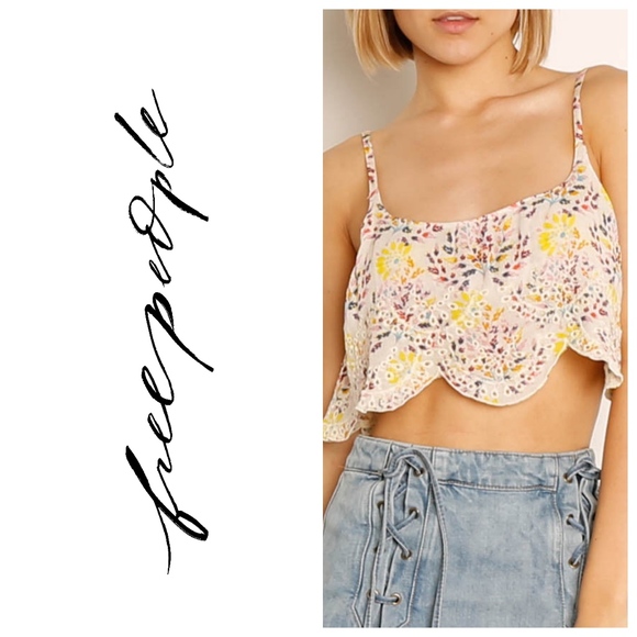 Free People Tops - NEW Intimately FP Floral Eyelet Lace Crop Top